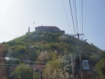 Pohľad na hrad v Mukačeve, ktorý sa týči 68m nad okolitou krajinou